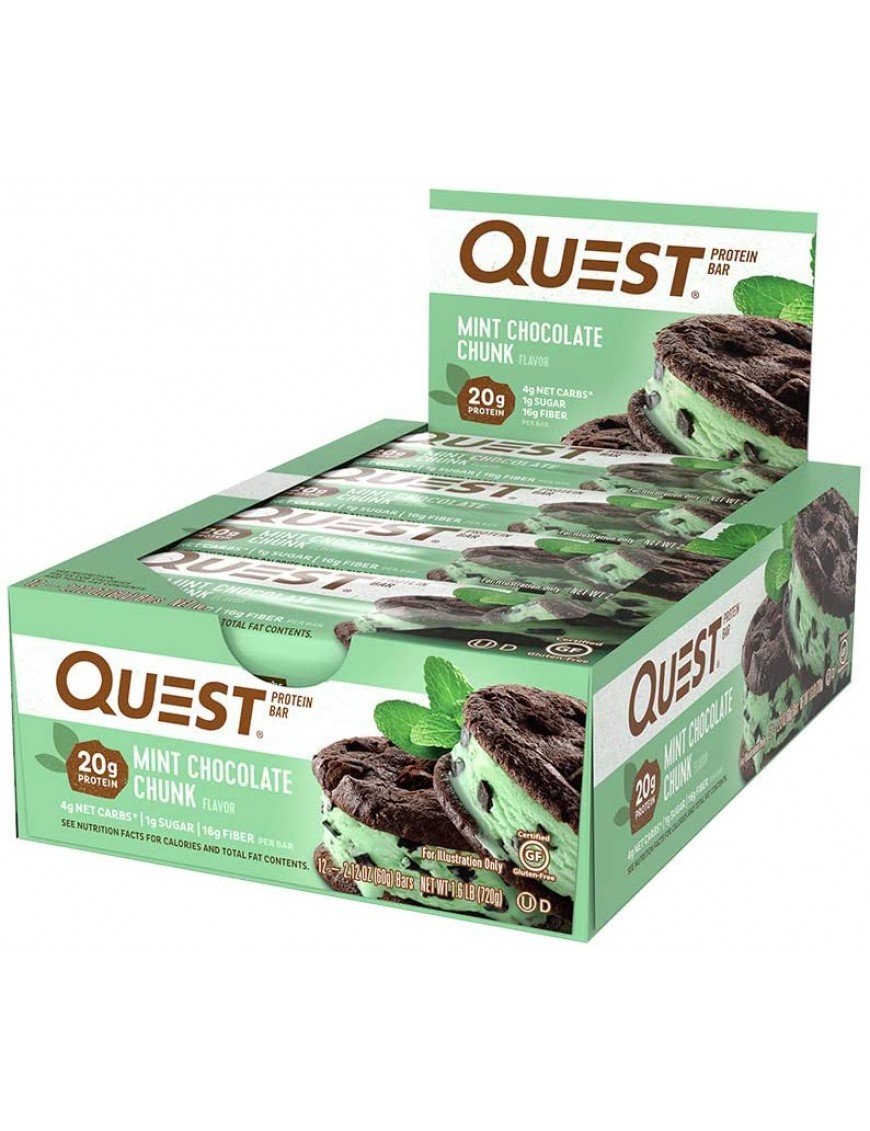 Quest Mint Chocolate Chunk Protein Bar (12 Pack)