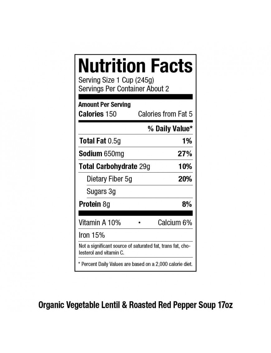 Pacific Natural Foods Veg Lnt/RdPepper Sp (12 Pack)